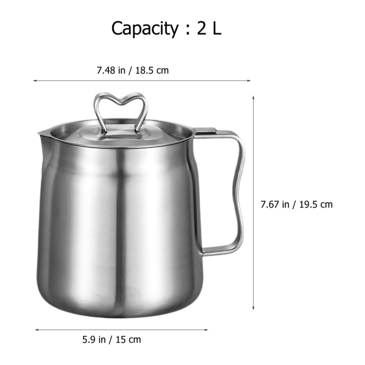 DOITOOL Colador de Filtro Aceite Inoxidable de Acero Cocina de 304 y Capacidad de 2l, Diseño Almacenamiento para Uso Doméstico