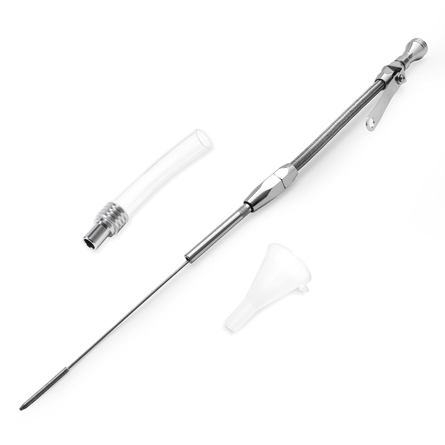 HAHAHA SBC 305 Chrome Dipstick.Upgraded Chrome Dipstick. 1980-UP SB Compatible with Chevrolet Flexible Engine Oil Dipstick .Small Block SBC 265 283 305 327 350 383 400.