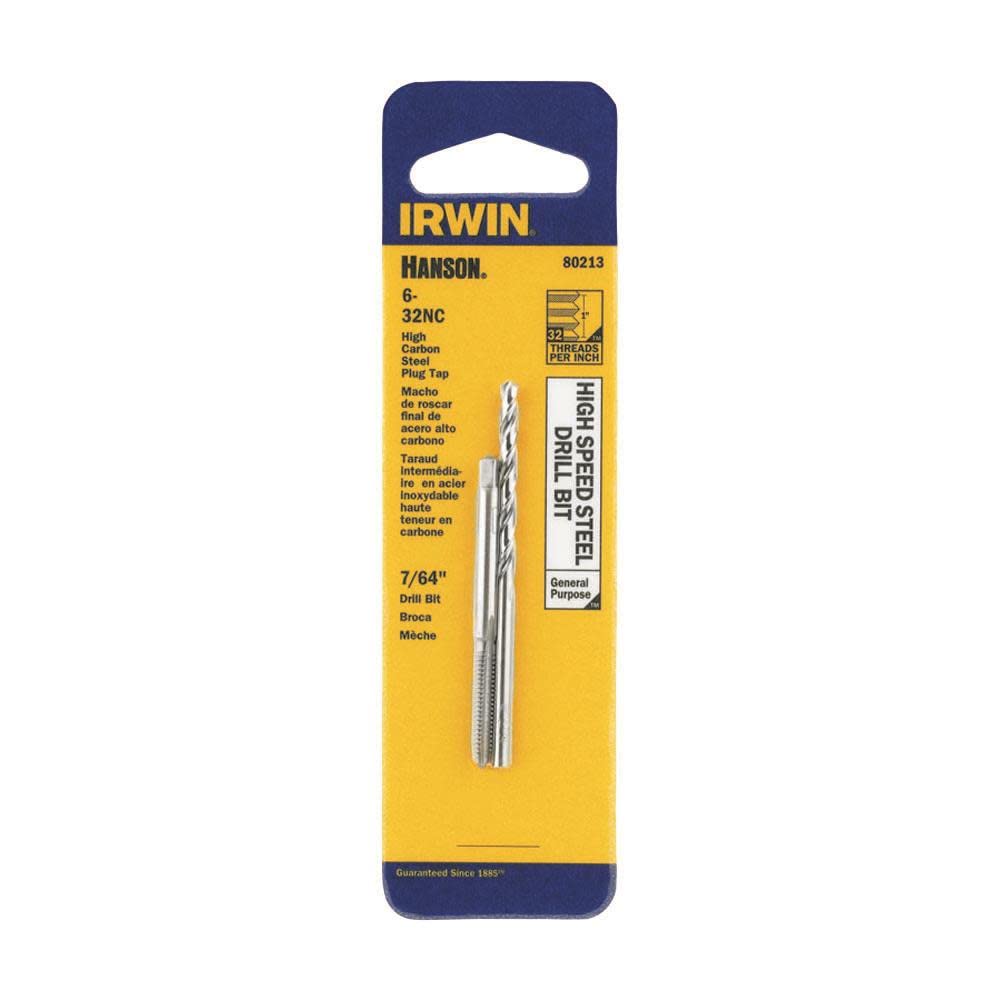 Taraud et perceuse Irwin 80213 taraudage acier kit foret filetage tarauder vis 6-32