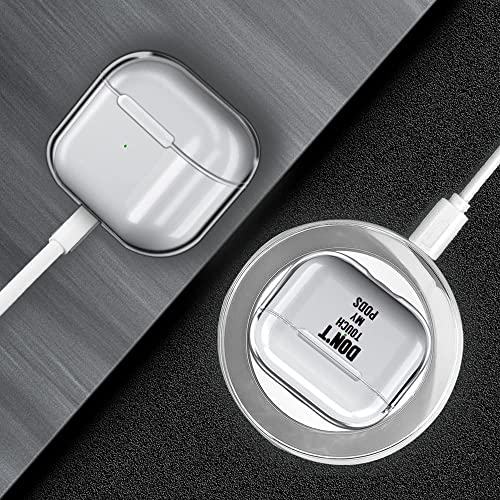 Reshias Funda de 2 Piezas Compatible con AirPods 3 2021, uno Transparente y Otro con patrón 2 Estuche de Carga de Caja Protectora a Prueba de Golpes de TPU Suave para Airpods 3 (3rd Generacion 2021)