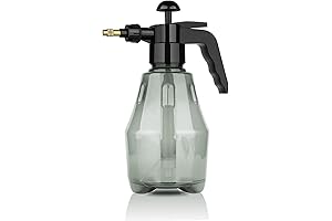 T4U Regadera con Bomba de Presión Negra y Gris de 1 Litro