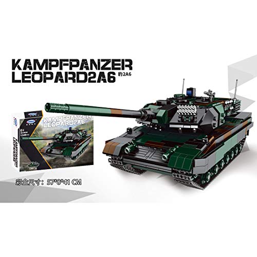 MCHE Panzer Leopard 2A6 Modell Bausatz, 1346 Teile Technik Panzer Militärpanzer Klemmbausteine Bauset, Kompatibel mit… – Bild 7