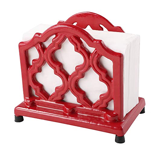 Jogreful GRF-P0206RD Vintage Metal Napkin Holder Red Cast Iron Napkin Holder Organizer thumb #7