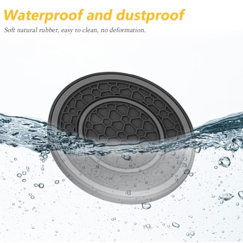 Image of Osilly 2 Pack Car Coasters for Cup Holder, 2.75 Inch No-Slip Anti Dust Insert Coaster, Universal Auto Waterproof Coasters Silicon Insulation Cup Mats for Woman Man, Suit for Vehicle Interior (Gray)