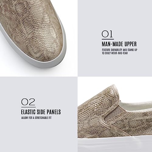 Image of JABASIC Women Slip-on Platform Loafers Casual Comfortable Loafer Shoes