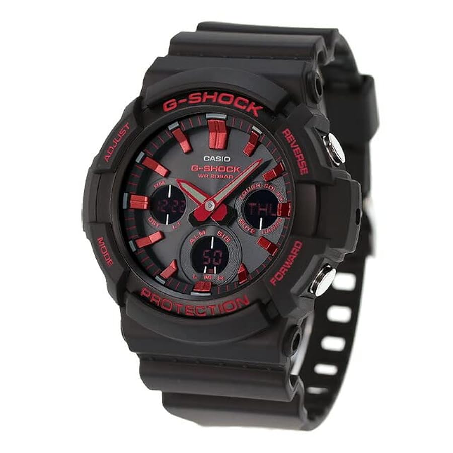 人気種 G-SHOCK GAW-100BNR 電波 ソーラー 黒/赤