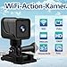 SecuraLen Mini Action Cam, WiFi 1080P HD & 120° Weitwinkel Helmkamera, 4 Stunden großer Akku Actionkameras mit Wasserdichter Funktion