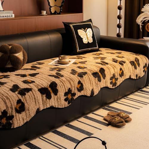 ETM̂ʂ݃\t@Jo[ ̒ƉԂ̃\t@Jo[ tFCNt@[sK`NbV ~ߕtȐXbv rO[pƋی Butterfly Brown 110×110cm(43.3×43.3in)