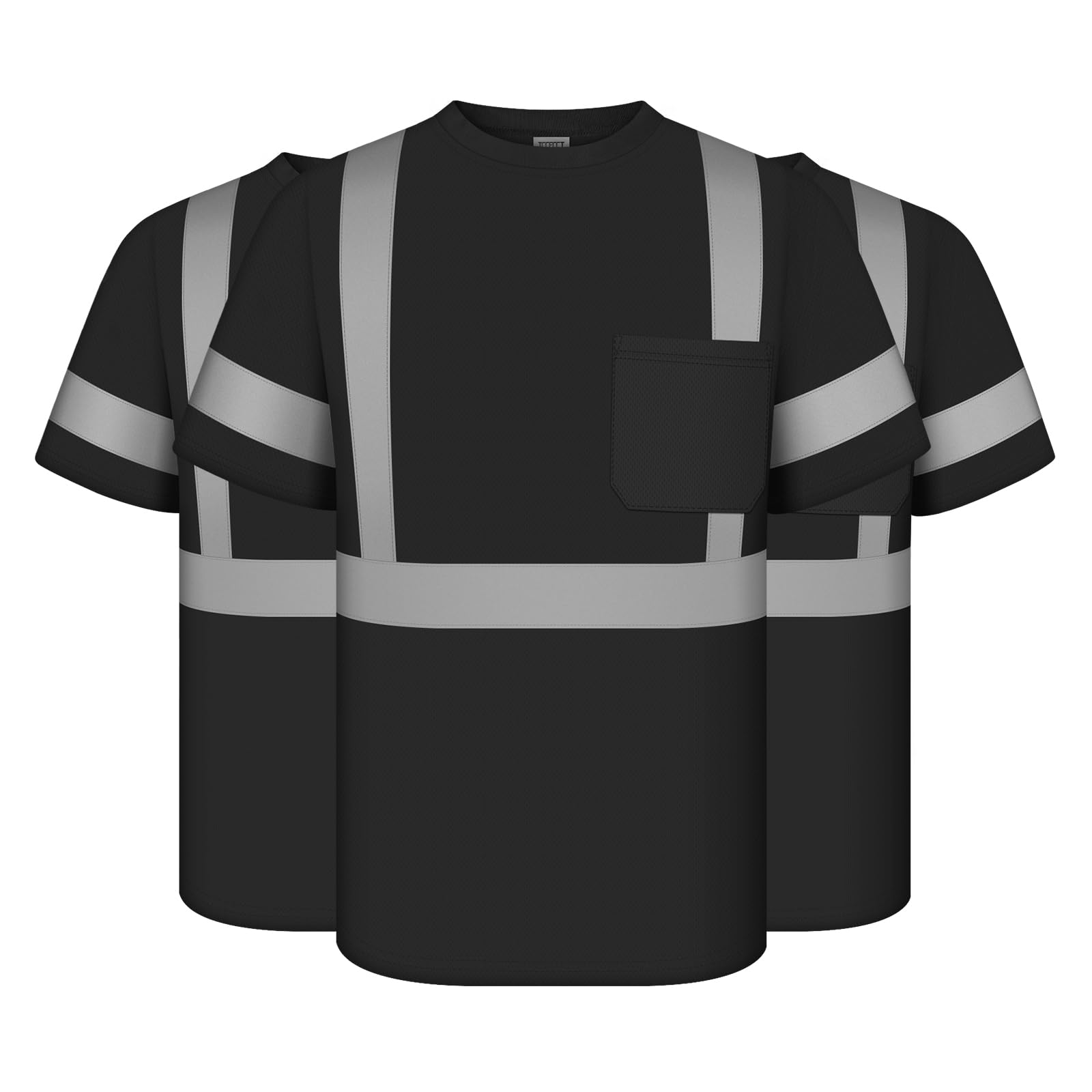 TCCFCCT Construction Shirts Class 3 High Visibility Shirt for Men, Hi Vis Reflective Safety Shirts for Men Women, Short Sleeve Work Shirts for Men,