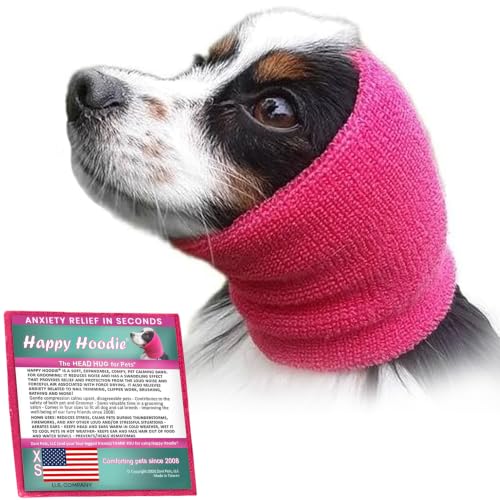 Image of Happy Hoodie The Original Dog & Cat Calming Band for Noise & Anxiety Relief | 2008 US brand. Compression fabric, soft & stretchy, reduces noise & eases stress during storms, fireworks, grooming and more!