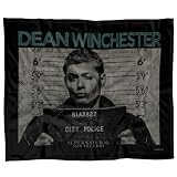LOGOVISION Supernatural Dean Mug Shot Fleece Blanket 50' x 60'