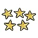 Yalulu 20Pcs Gold Star Embroidered Iron On/Sew On Badge Applique Patch for Clothing