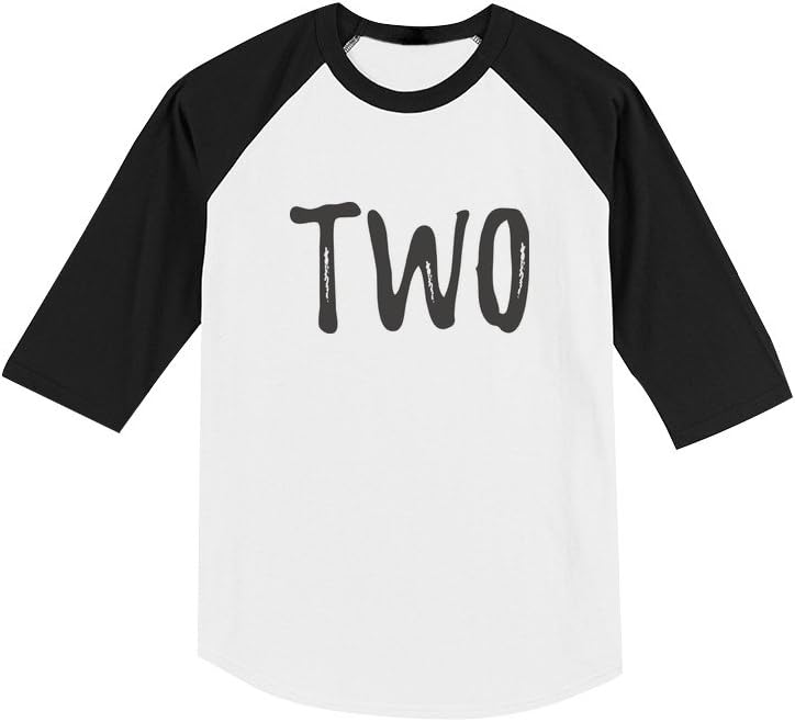 Tstars 2nd Birthday Gift For Two Year Old Child Toddler Raglan 3/4 Sleeve Baseball Tee