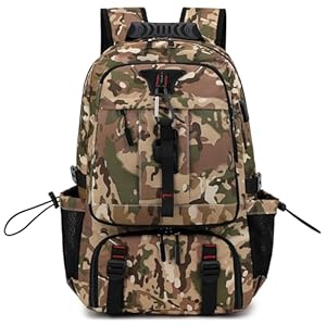 INSAVANT Travel Backpack for Mens 18.3 Inch with Laptop Sleeve and Shoe Compartment, Computer Backpacks with USB Charging Port, Durable Hiking Work Business Daypack for Women(Camouflage)