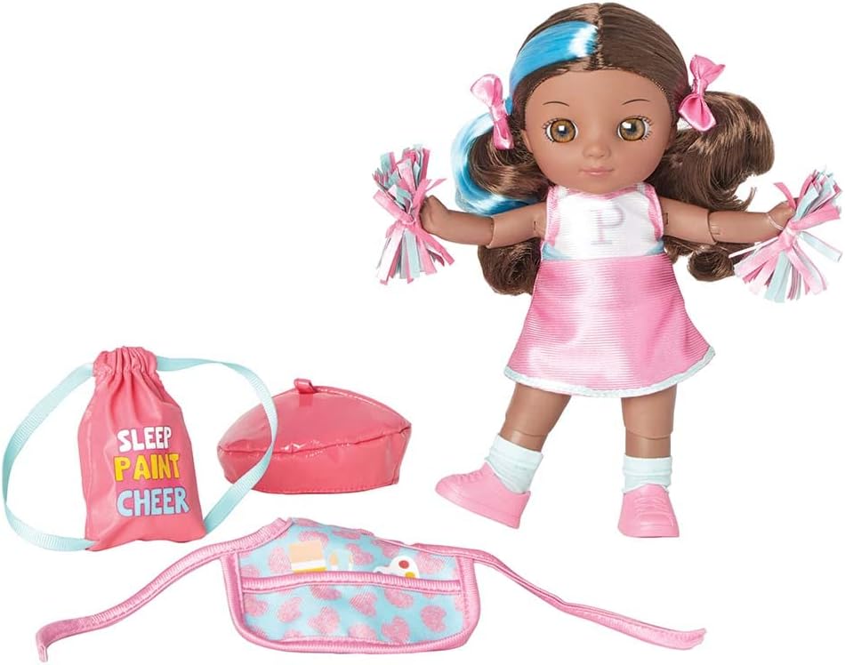 Madame Alexander 8" It's All Me! Artist + Cheerleader Doll, Dark Skin Tone/Brown Eyes/Brunette Hair