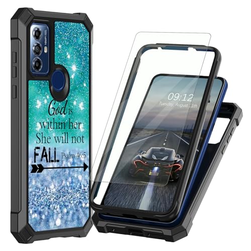BEOTIWAD Case for Moto G Play/G Pure/G Power,Bible Verse Psalm 46 5 | For Moto G Play 2023, for Moto G Pure and for Moto G Power 2022; Dual-Layer PC TPU Case with Screen Protector