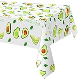 Pandecor Avocado Birthday Party Plastic Tablecloth,1 Piece Fruit Themed Party Favors Table Cover for