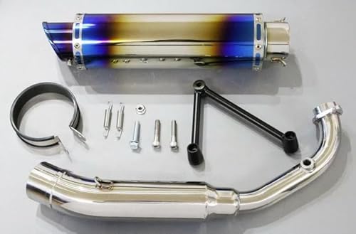 HMS バイクマフラー M-DX ブルー 4型シグナスX/5型シグナスX SR (EBJ-SEA5J/2BJ-SED8J) 2016年〜2018年モデル対応 YAMAHA ヤマハ ステンレス パーツ フルエキゾースト カスタム ドレスアップ 交換 社外品