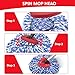 Spin Mop Replacement Heads Compatible with O Cedar RinseClean 2 Tank System, 6 Pack Mop Refills Microfiber Mop Replace Heads, Deep Cleaning for All Flooring, Machine Washable and Easy to Install