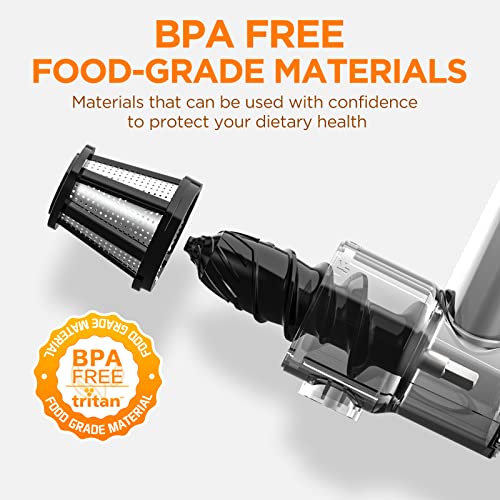 Slow Masticating Juicer, Aaobosi Juicer Machines With Quiet Motor/Reverse Function/Easy To Clean Brush - Delicate Crushing Without Filtering - Cold Press Juicer For Fruit And Vegetable, Pink #TOP5