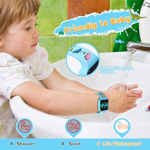 Image of Potty Training Watch for Toddlers & Kids with Countdown, Flashing Lights, Fun Music or Vibration Alerts - Waterproof Interactive Toilet Training Reminder for Boys & Girls Ages 2-9