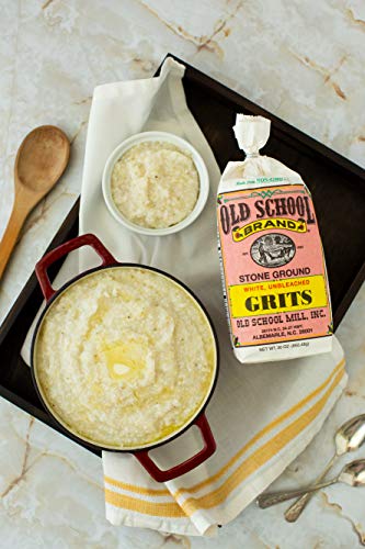 Old School Brand Stone Ground White Corn Grits Non-Gmo 30 Ounce Bags (Pack Of 2) #TOP4