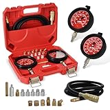 ABN Engine Oil Pressure Tester Tool Kit – Professional Oil Pressure Gauge Kit up to 400 PSI, High and Low Pressure Gauge Kit for Engine Diagnostic, Engine Oil Pressure Tool Kit