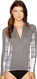 Rip Curl Women's Trestles Long-Sleeve Front-Zip UV Rashguard with Printed Side Panels