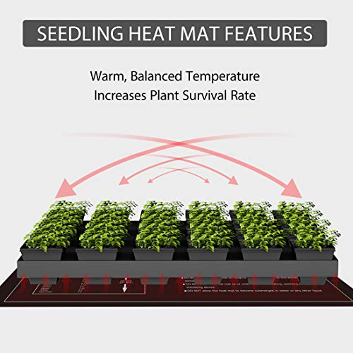 VIVOHOME 20W Waterproof Seedling Heat Mat for Seed Starting Propagation and Increase Germination Success 10 Inch x 20.75 Inch MET Safety Standard Certified - Image 4