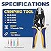 haisstronica Crimping Tool For Heat Shrink Connectors-AWG 26-10 Ratchet Wire Terminal Crimper-Ratcheting Crimper Tools-Available For Insulated Nylon Connectors and Electrical Wire Connectors HS-8327