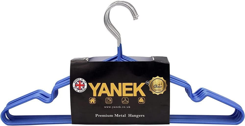 YANEKMetal Hangers 30-Pack, 40 cm Size, Blue