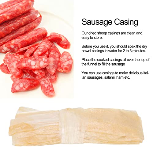 Jeanoko 10 Pcs Edible Drying Sheep Sausage Casing For Homemade Sausages Ham 10 Sticks Individually Packaged Edible Collagen Casings Dry Sausage For Making Smoked Dried Sausage #TOP3