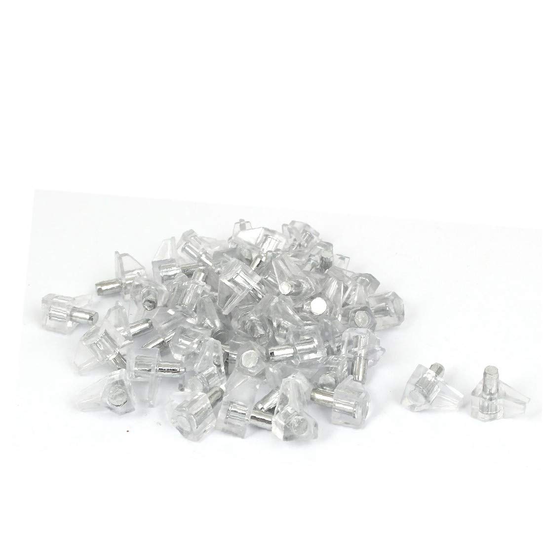 X-DREE 50 Pcs 5mm Dia Support Peg Stud Pin for Kitchen Shelf Cupboard Cabinet(50 Unids 5mm Dia Soporte Clavija Clavija para Armario de Cocina Estante Armario