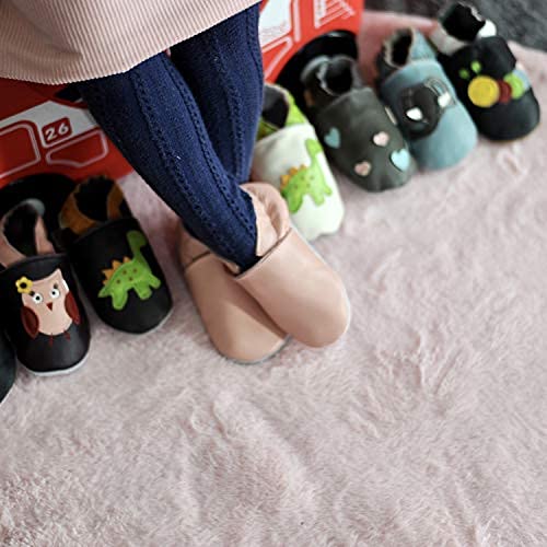 SAYOYO Baby Dinosaurs Soft Sole Beige Leather Infant and Toddler Shoes 24-36Months - Thumbnail 6
