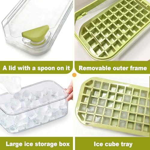 Bandejas para cubitos de hielo con tapa y almacenamiento miniatura 4
