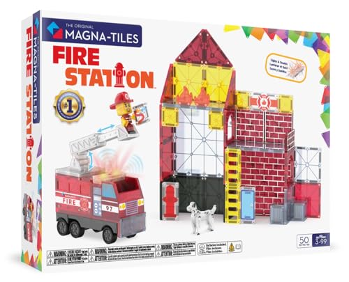 MAGNA-TILES Fire Station 50-Piece Set