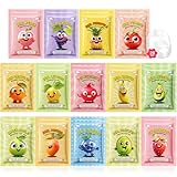 Erinde 28 Pack Fruit Face Masks Skincare for Kids, Sheet Hydrating Facial Mask for All Skin Types, Bulk Face Mask for Women Skin Care, Spa Birthday Party Gifts for Teens Girls