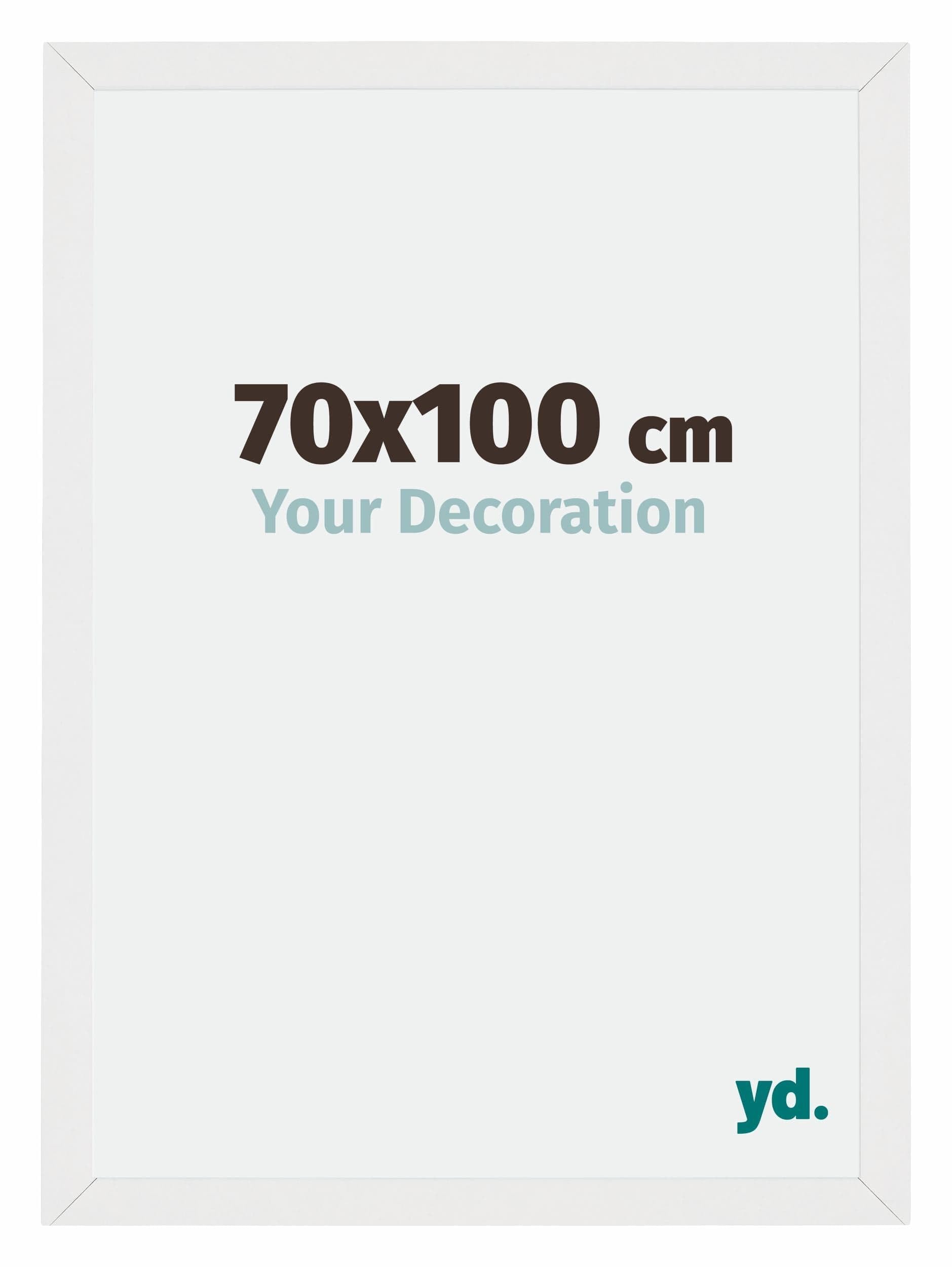 Your Decoration - Picture Frame 70x100 cm - White High Gloss - Decorative Wall Frame in MDF with Antireflection - Frame 70x100 - Mura — image 1