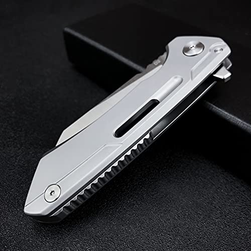 Huaao 6.3’’ Tanto Folding Knife, D2 Steel Pocket Knife With Tanto Blade, Pocket Clip, Liner Lock, Flipper Knife For Edc Outdoor Camping Hiking #TOP5
