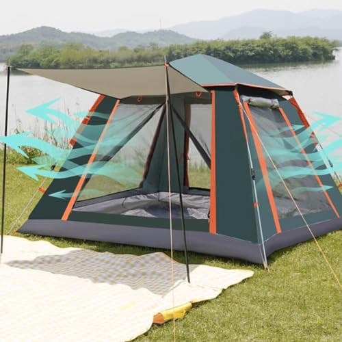 Carpa instantánea para camping 4 personas azul miniatura 2