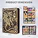 FEIDIAO Trading Card Binder,360 Side Loading Pockets Albums with Zipper,3D PU Leather Embossed Flying Dragon Card Books,9 Pocket Collectible Cards Game Album for MTG,TCG,Pokmon,Lorcana (Bronzed)