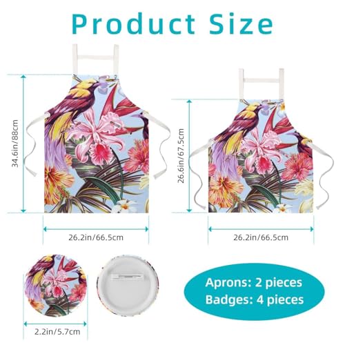 Tablier de serveuse imperméable doté de 4 broches de rangement pratiques