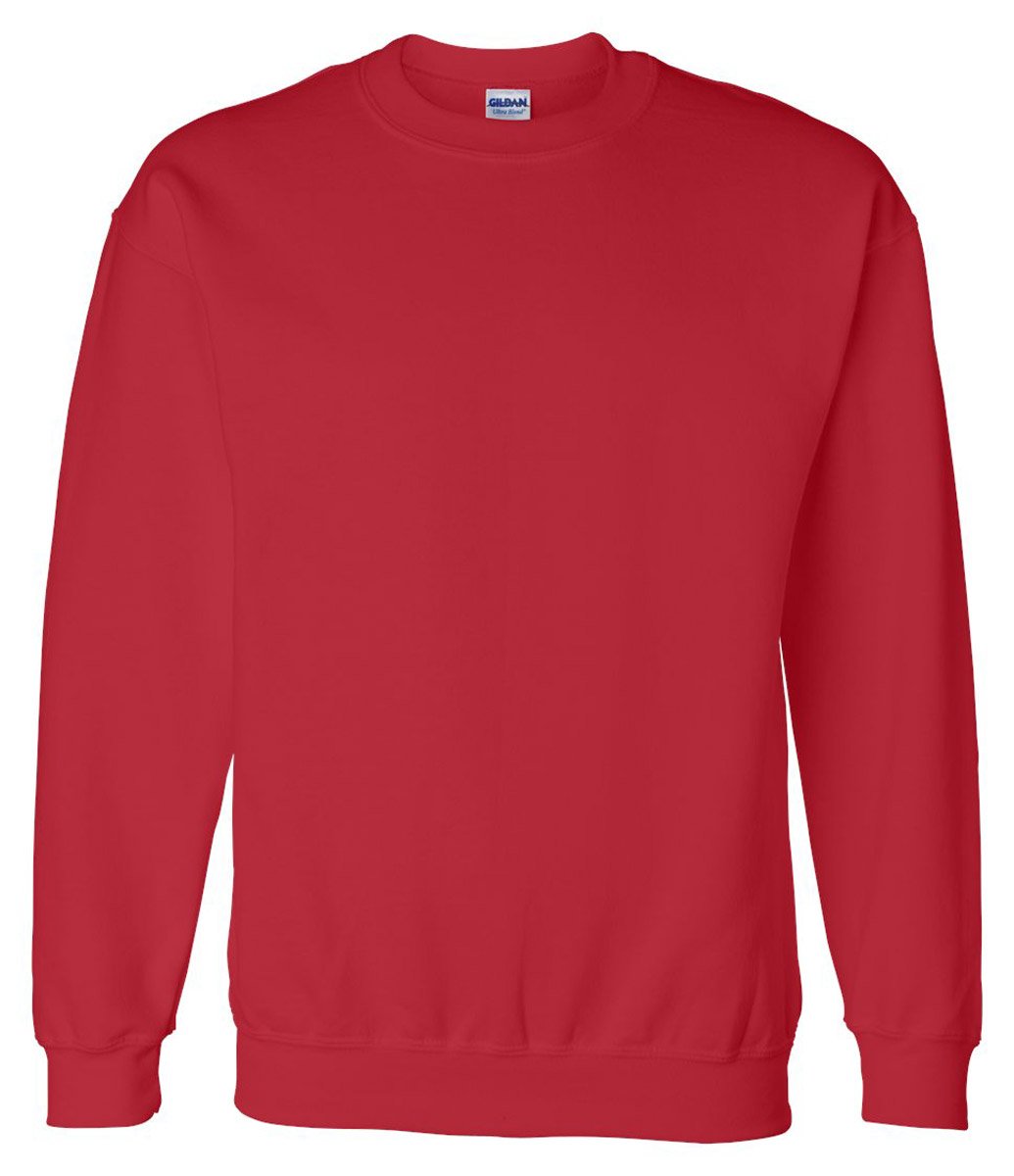 Gildan (L, ) Heavy Blend Unisex Adult Crewneck Sweatshirt Red