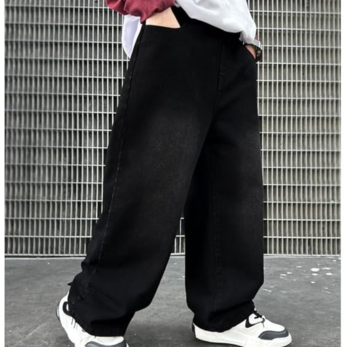 トップス c-boy style Street Poise (No.59) Boys Jeans Kids Stretch Elastic Waist Wide Leg Denim Jeans