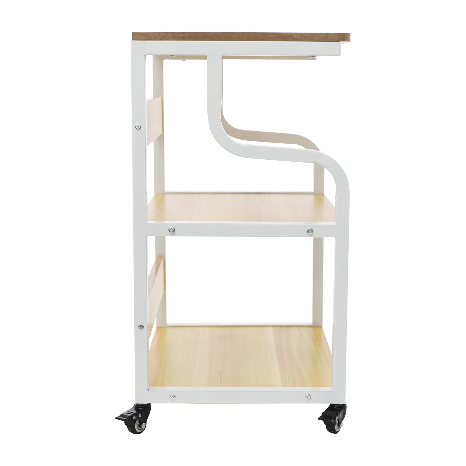 Druckerständer mit Rollen 3 Ebenen 80 kg 50x40x74.5 cm für Haus Büro