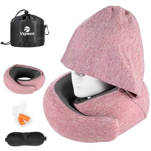 Almohada de espuma viscoelástica para cuello con capucha miniatura 1