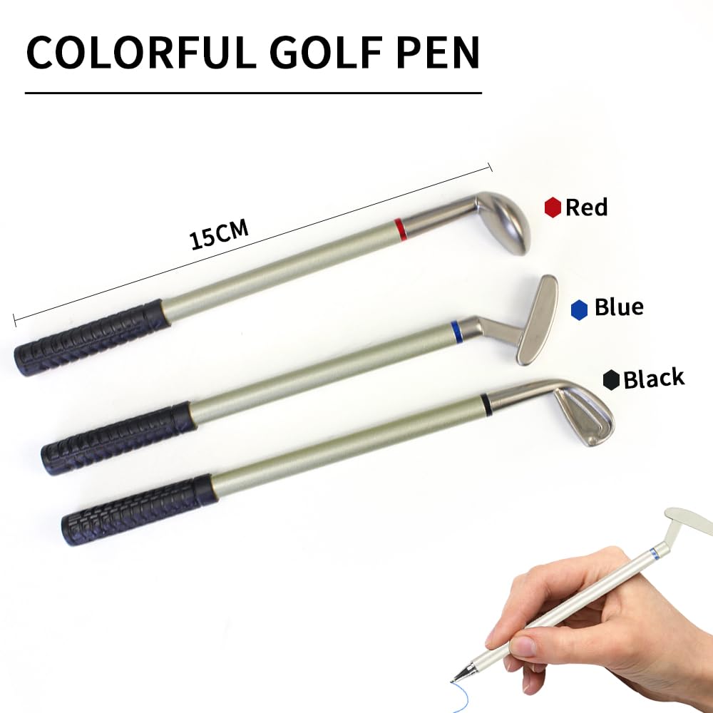 Kofull Set Regalo da Golf Penne a Forma di Mazze da Golf Penne da Scrivania Fantasy (Verde)
