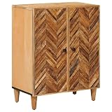 KPWENFBSL Credenza Mango in legno massiccio marrone, 60 x 33,5 x 75 cm