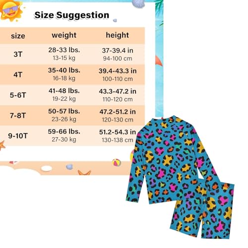 Bikini manga larga azul leopardo con protección UV y diseño de dos piezas 3