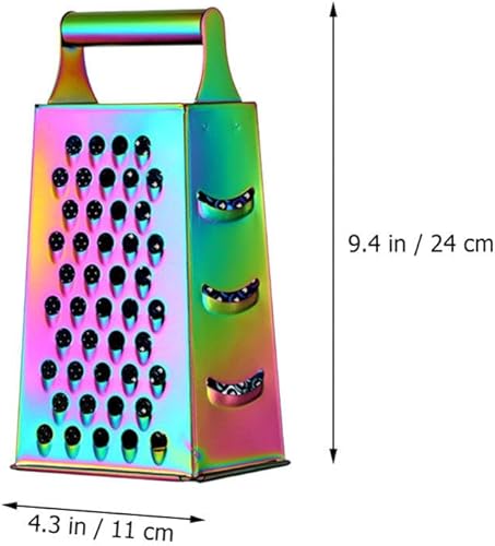 Miniatura 3 de UPKOCH Caja de acero inoxidable Rallador de queso con mango, cortador de cocina, triturador de ajo, herramienta para picar ajo para queso parmesano,